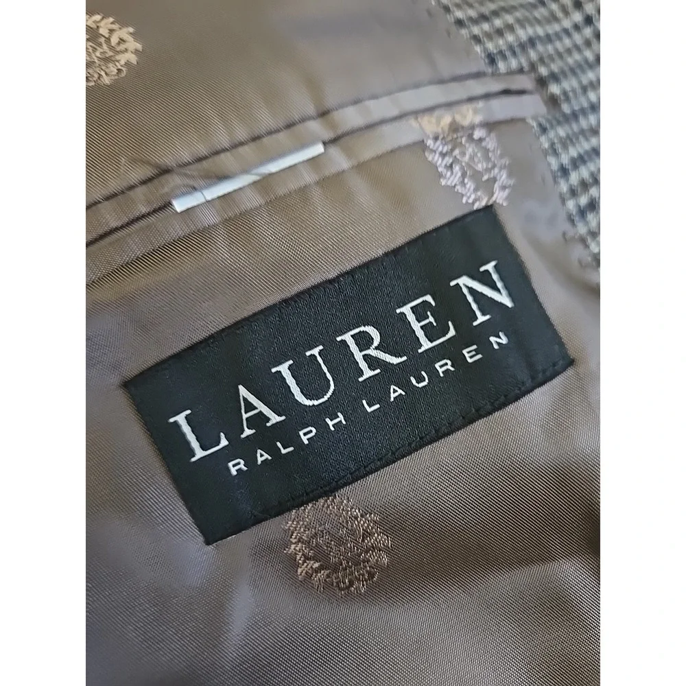 Lauren‎ Ralph Lauren Black Label Men's Sports Coat Blazer Brown Plaid